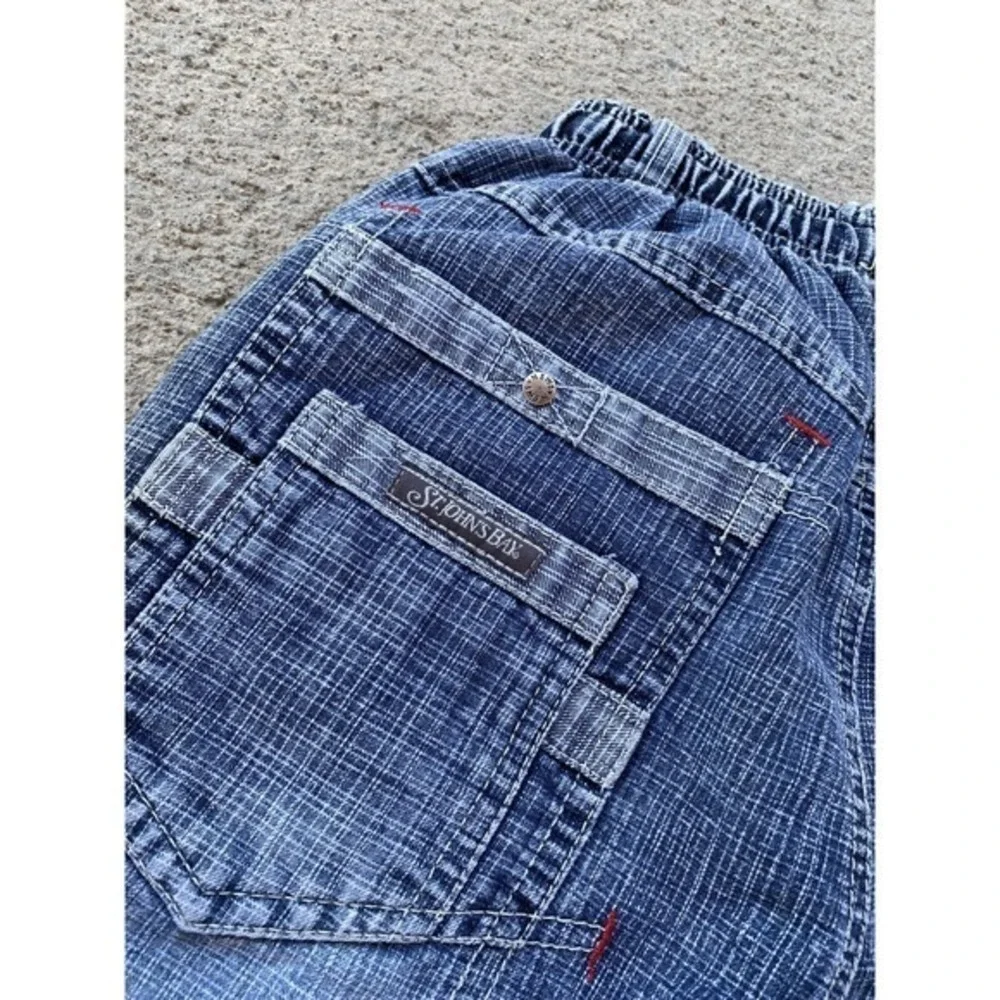 St Johns Bay Shorts‎ Boys Small Denim Cargo Cordura Elastic Waist Outdoor Rugged